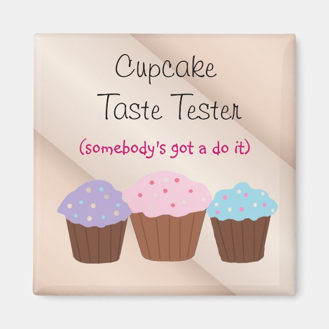 Imán Probador de Sabor de Cupcake (Frente)