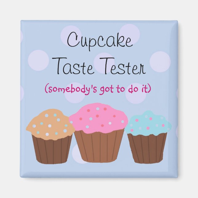 Imán Probador de Sabor de Cupcake (Frente)