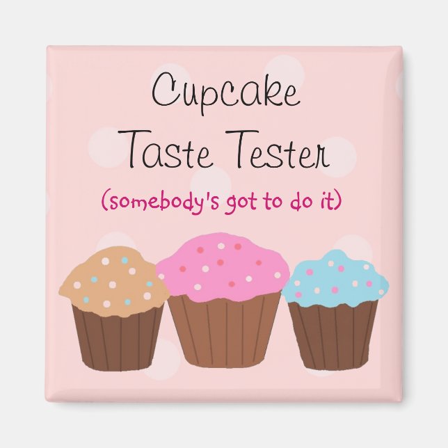 Imán Probador de Sabor de Cupcake (Frente)