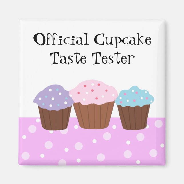 Imán Probador Oficial de Cupcakes (Frente)