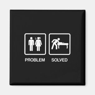 Imán Problema Resuelto Funny Pool Billiards Player T Sh