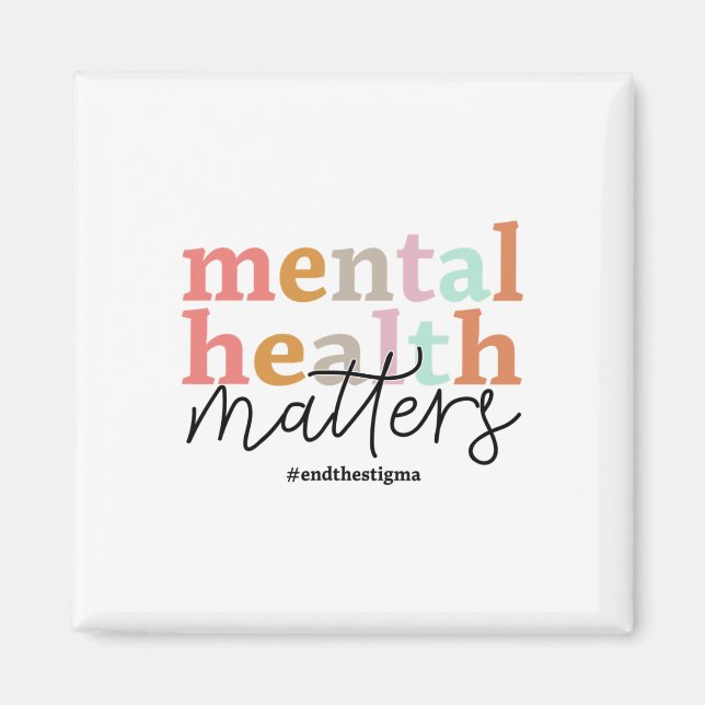 Imán Problemas de salud Sensibilización Psicóloga Retro (Frente)