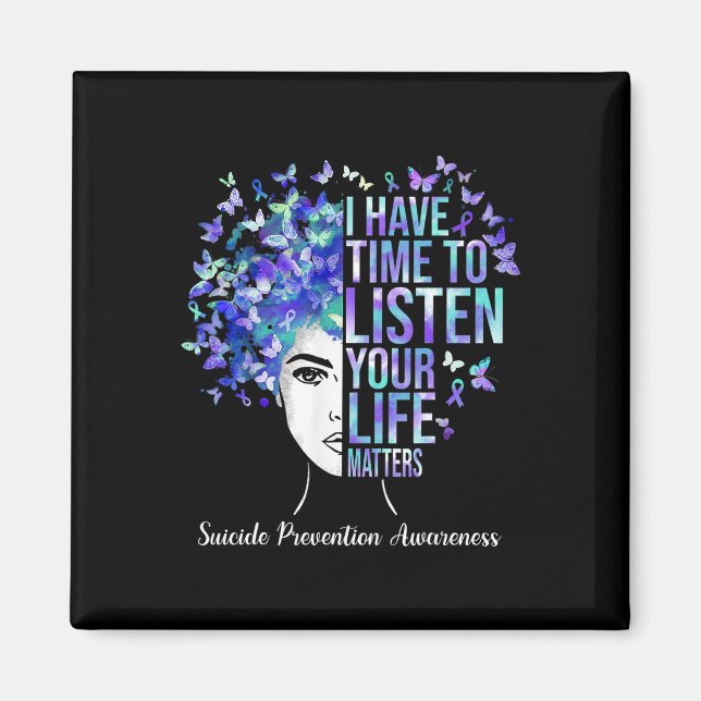 Imán Problemas de vida Concienciación sobre la prevenci (Frente)