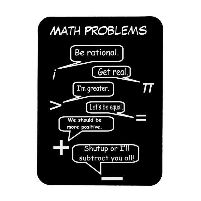 Imán Problemas matemáticos divertidos (Vertical)