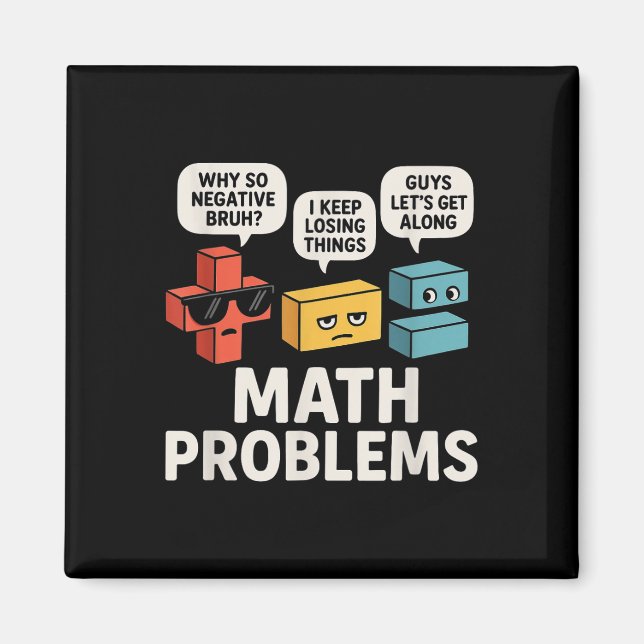 Imán Problemas Matemáticos Símbolos Gracioso Profesor D (Frente)