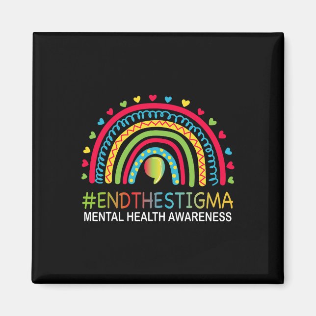 Imán Problemas Terminan El Estigma Arcoíris Boho  (Frente)