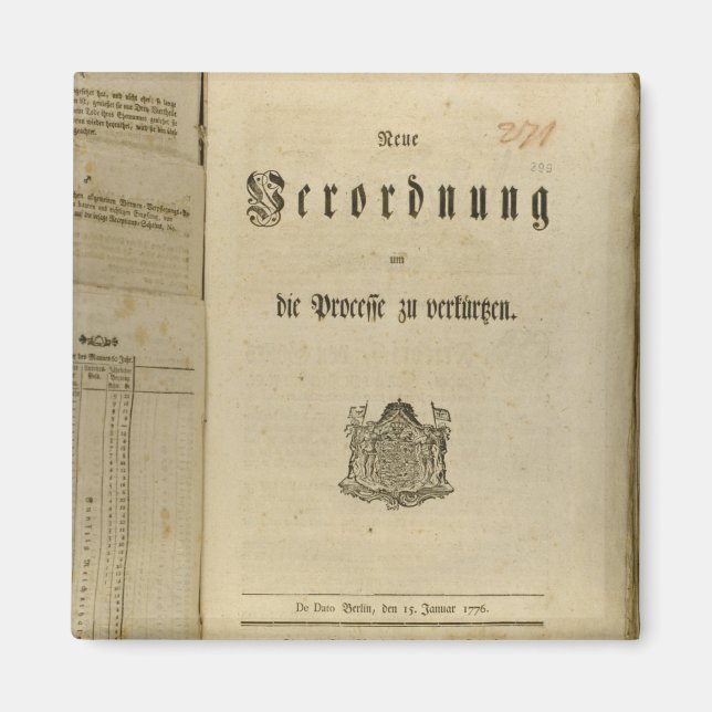 Imán Procedimiento jurídico de 1776 (Frente)