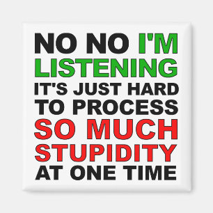 Imán Procesar tu estupidez Funny Fridge Magnet