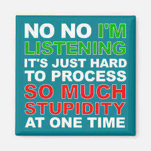 Imán Procesar tu estupidez Funny Fridge Magnet