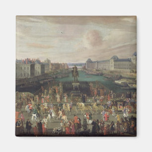 Imán Procesión de Louis XIV a través del Pont-Neuf