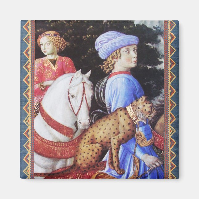 Imán Procesión de Magus Melchior, Caballos Riders, Gato (Frente)