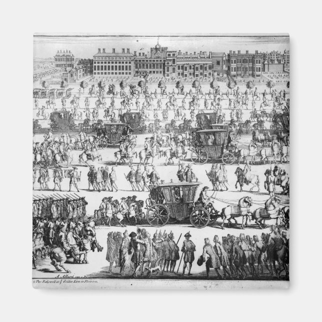 Imán Procesión del Rey Jorge I al Palacio de Santiago (Frente)