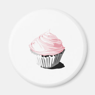 Imán Productos de plantilla de cupcake vectorial rosa