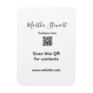 Imán Profesión añadir detalles de código QR sitio web e
