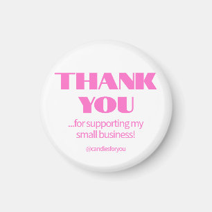 Imán Profesional Simple Moderno Rosa Neon Negro