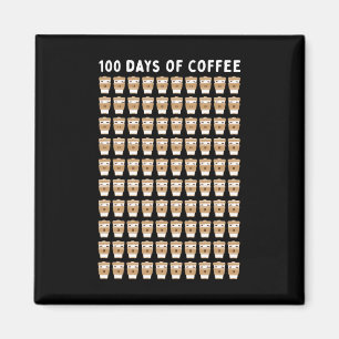 Imán Profesor 100 tazas de café 100 días de escuela