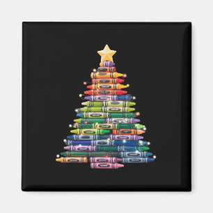 Imán Profesor Crayon Árbol de Navidad enciende escuela 