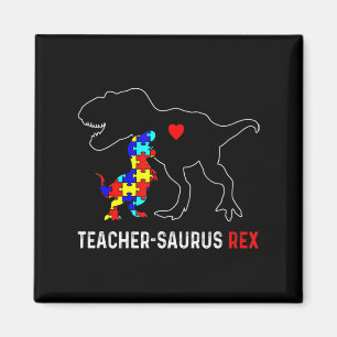 Imán Profesor de autismo Dinosaurio Teachersaurus Rex A