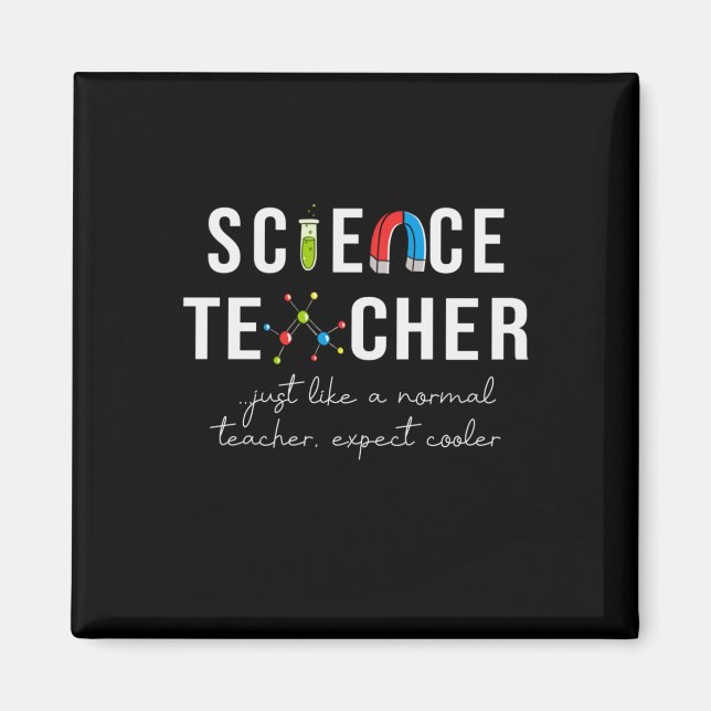Imán Profesor de ciencia de regalo de profesor (Frente)