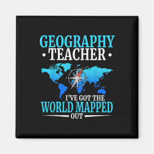 Imán Profesor de Geografía Tengo el Mundo Mapeado