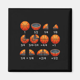 Imán Profesor de matemáticas de baloncesto fracción de