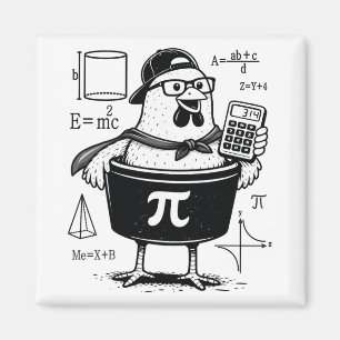 Imán Profesor de matemáticas divertido con calculadora