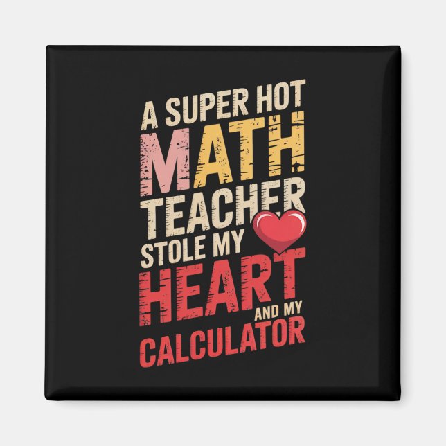 Imán Profesor de Matemáticas Divertido San Valentín Álg (Frente)