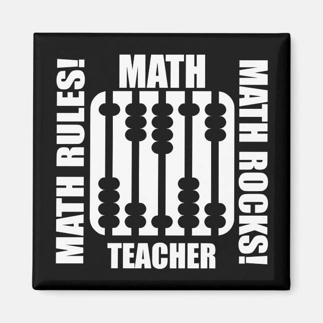Imán profesor de matemáticas fresco (Frente)