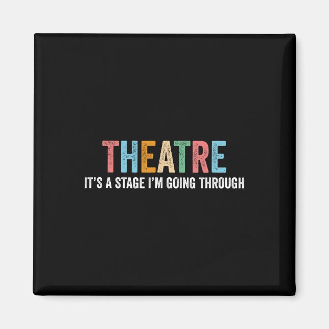 Imán Profesor de teatro dramático divertido escenario o (Frente)
