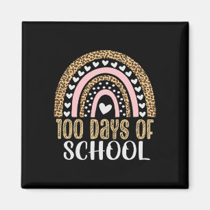 Imán Profesor del 100º día de escuela 100 días arcoíris
