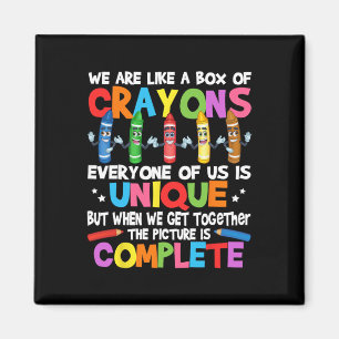 Imán Profesor Divertido Somos Como Una Caja De Crayones