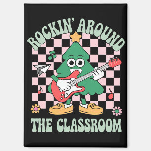 Imán Profesor Groovy de Navidad Rockeando en el Aula