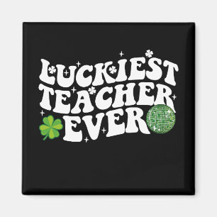 Imán Profesor más afortunado Ever Disco Ball Trebol Gro