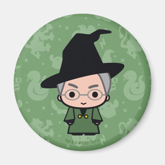 Imán Profesor McGonagall Cartoon Character Art (Frente)
