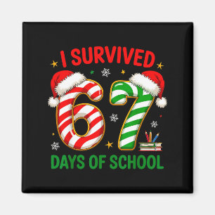 Imán Profesor Navidad Meme Divertido Sobreviví 67 Días