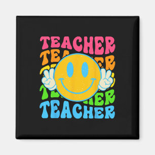 Imán Profesor Retro Cara Sonriente Feliz - Escuela Prim