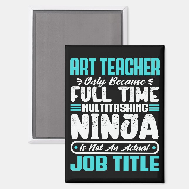 Imán Profesora de Arte Título Profesional Funny Creativ (Anverso/Reverso)
