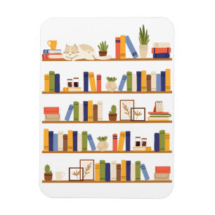 Imán Profesora de biblioteca de libros de color de lect