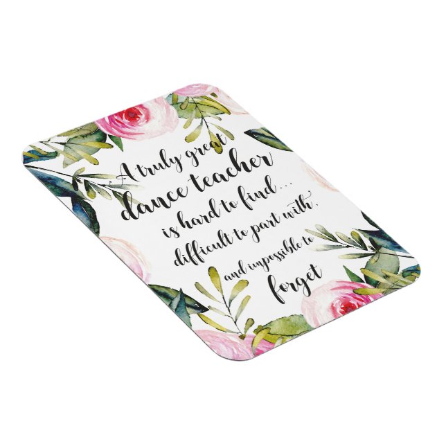 Imán Profesora de danza gracias por profesores de danza (Lado Derecho)