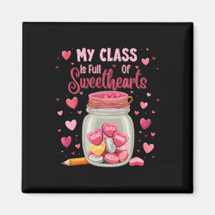 Imán Profesora de frasco de dulces de San Valentín 