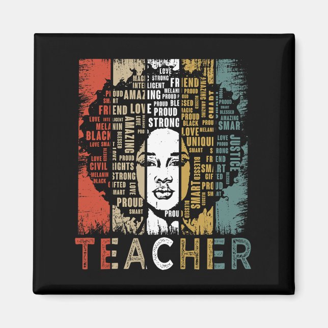Imán Profesora de historia negra afroamericana (Frente)