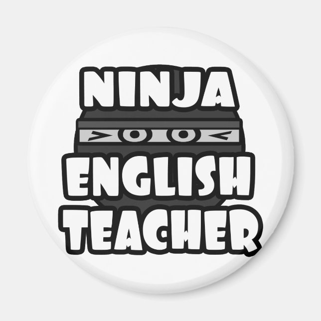 Imán Profesora de inglés Ninja (Frente)