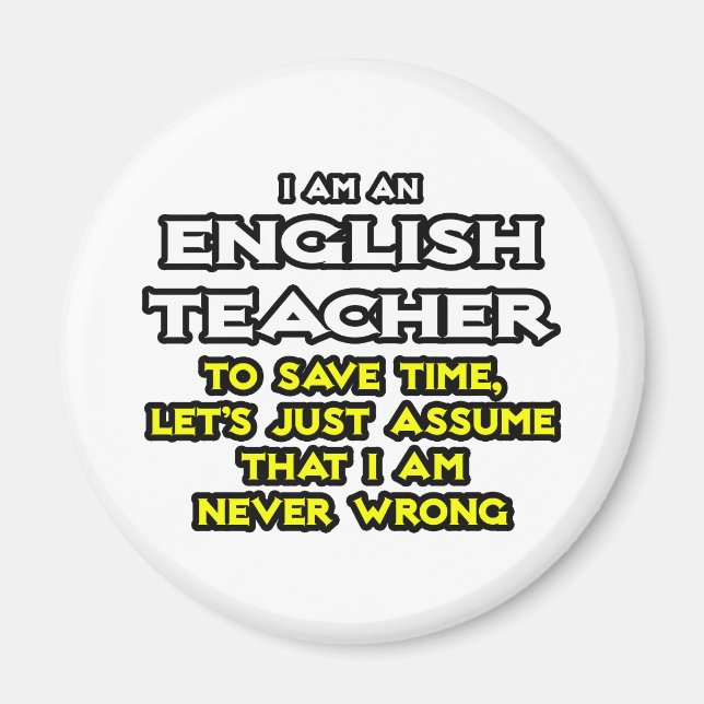 Imán Profesora de inglés... Supongamos que nunca me equ (Frente)