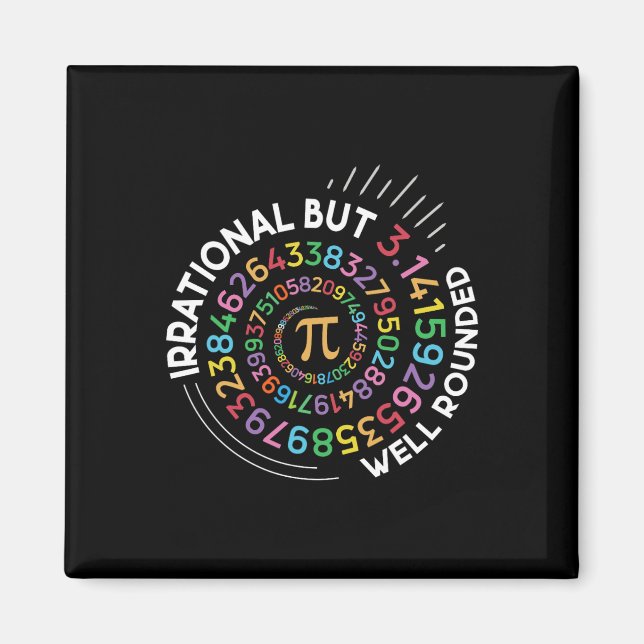 Imán Profesora De Matemáticas Del Día Pi, Irracional Pe (Frente)