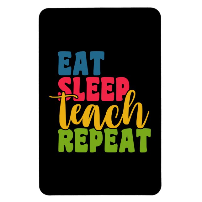 Imán Profesora de Regalos | Comer repetición de teach d (Vertical)