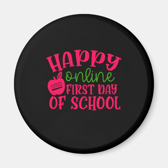 Imán Profesora de Regalos | Feliz Primer Día Escolar En (Frente)