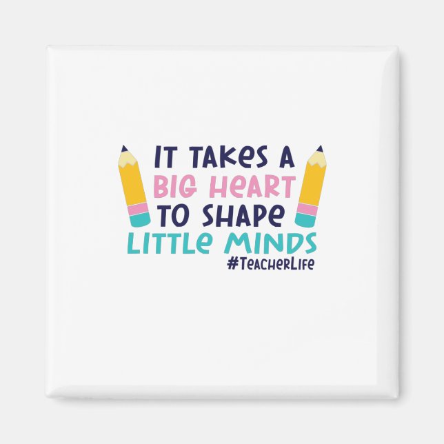 Imán Profesora de Regalos | Se Necesita Un Gran Corazón (Frente)