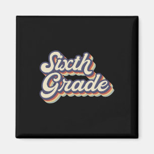 Imán Profesora de sexto grado Retro Vintage Enseñanza d