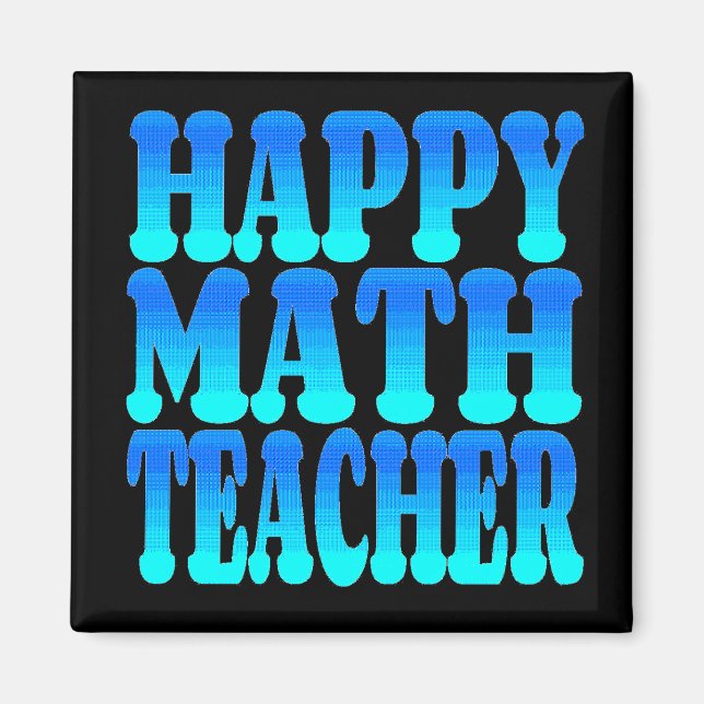 Imán Profesora feliz de matemáticas (Frente)