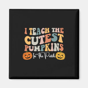 Imán Profesora Halloween Cutest Pumpkins Retro Teacher 